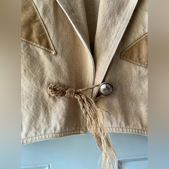Its A Kick Jackets & Coats Vintage Tan Denim Vest Poshmark